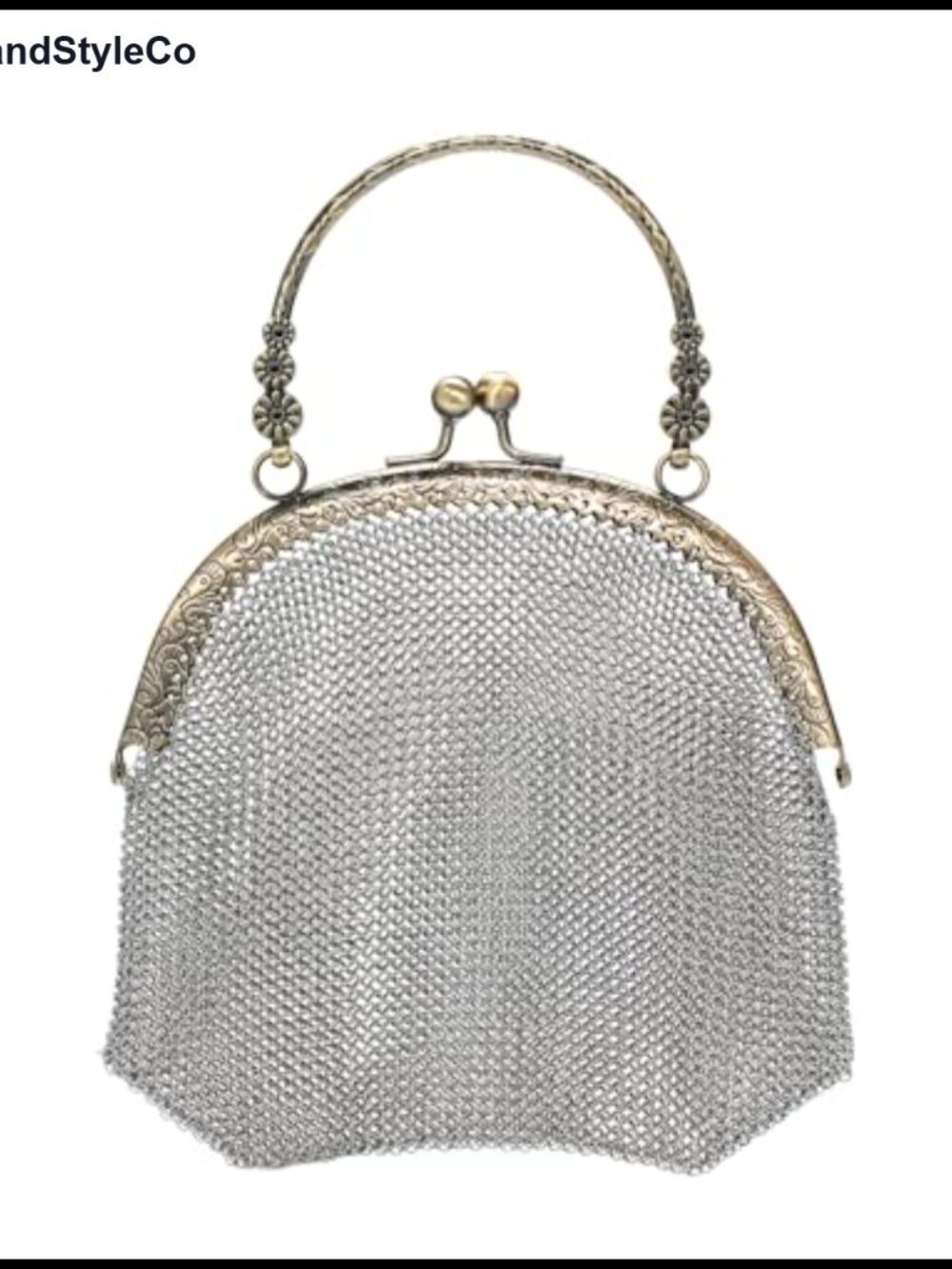 Chainmail Clutch 316L Stainless Steel Kiss Lock Evening Bag